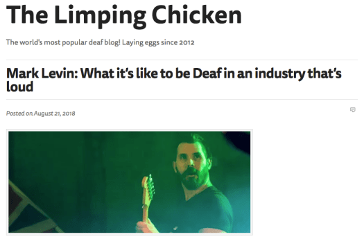 Deaf in a Loud industry